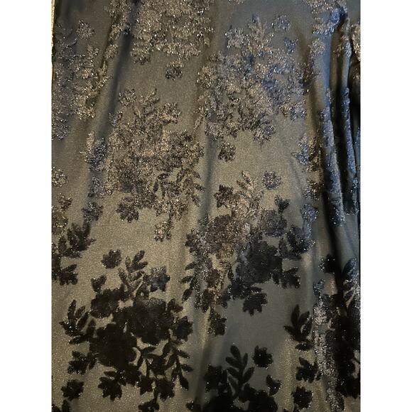 Ellos Black Burnout Velvet Floral Wide Leg Pants Plus Size 22 Whimsygoth Y2KPant - Picture 8 of 10